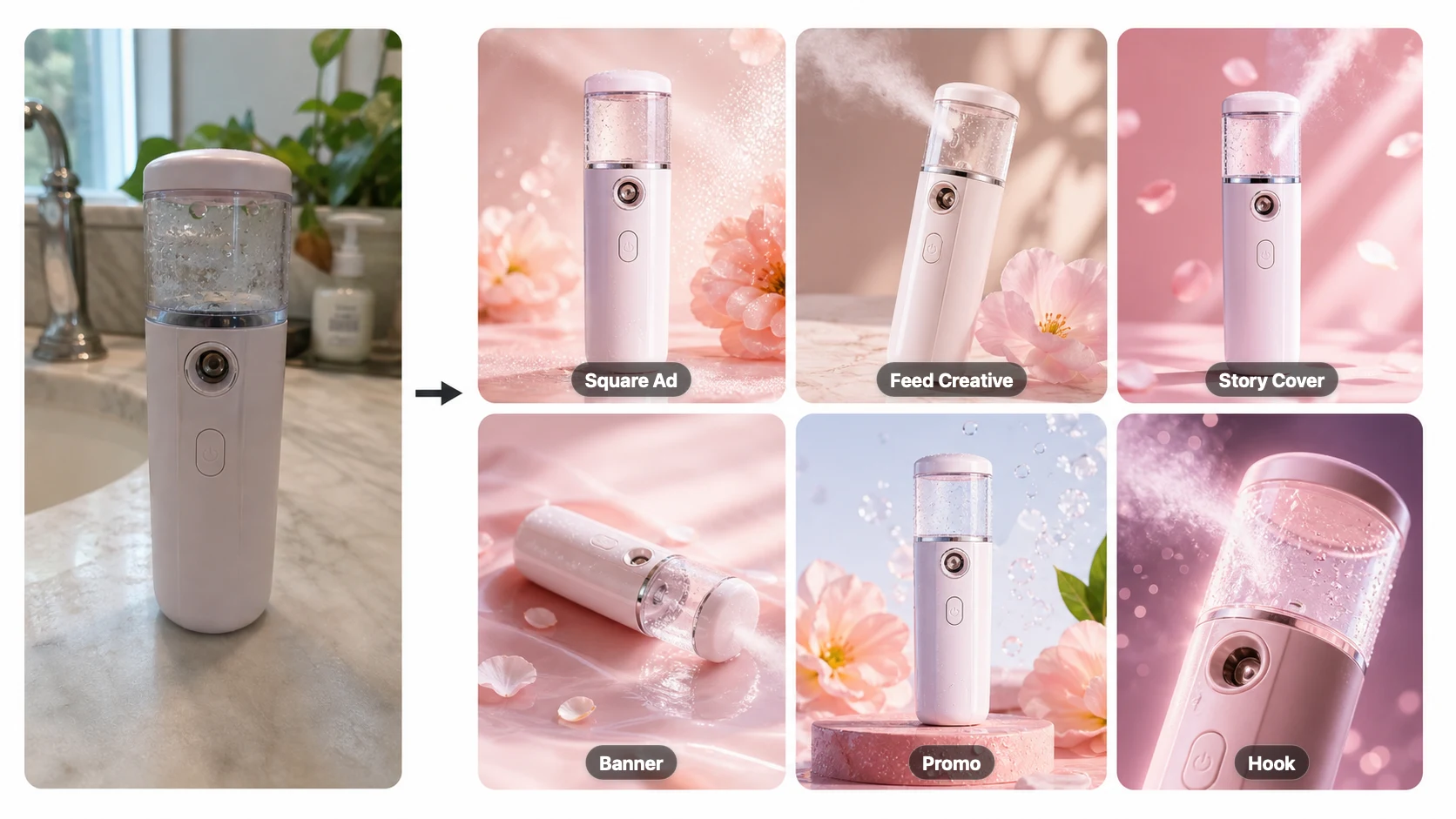 TikTok Shop beauty ads and social set